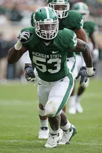 FWAA All-American Greg Jones recorded double-figure tackles in eight games in 2009, including 15 stops each vs. Central Michigan and Penn State.