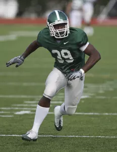 Trenton Robinson during the team's second practice session on Monday at Alamo Heights High School in San Antonio. Matthew Mitchell/MSU Athletic Communications