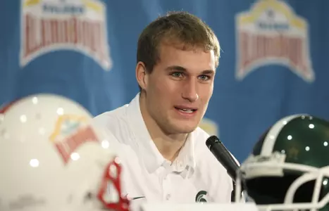 Kirk Cousins speaks at Wednesday's press conference.