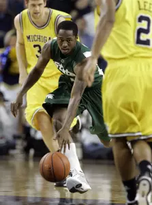 Kalin Lucas had 15 points against Michigan.