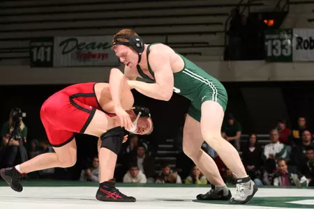 Senior Rex Kendle picked up a win in his final dual at Jenison Field House on Sunday.