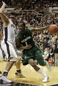 Kalin Lucas scored 14 points against Purdue.