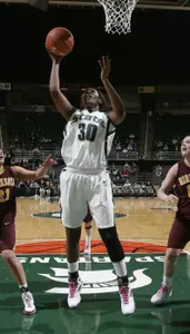 Redshirt freshman Lykendra Johnson had her fifth double-digit rebound effort of the season tonight.