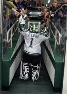 Jeff Lerg played his final game at Munn Ice Arena on Saturday