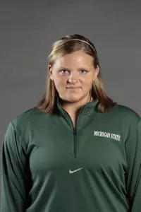 <i> Beth Rohl claimed the Big Ten weight throw title. </i>