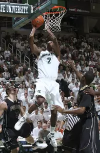 Raymar Morgan and the Spartans open the Big Ten Tournament on Friday.