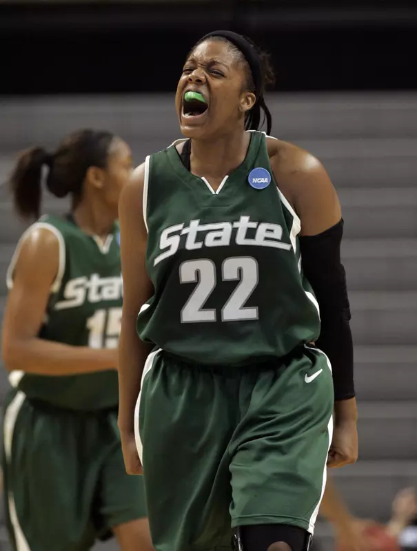 Aisha Jefferson scored 20 for the Spartans.