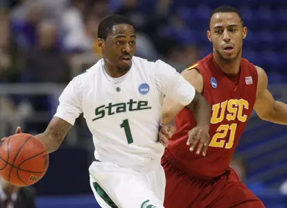 Kalin Lucas looks to drive during the first half.