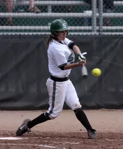 Senior Gina Mondo hit a two-run homer to tie the game in the seventh
