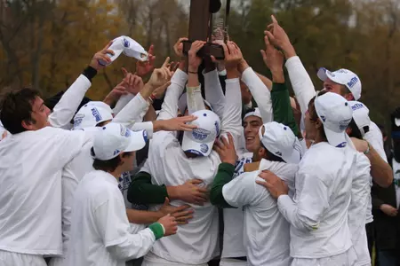 The Spartans celebrate their 2008 Big Ten regular-season title after defeating Northwestern.