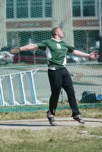 <i> Brad Wentzel set regional qualifying marks in the shot put and discus. </i>