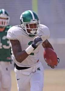 Mark Dell caught two passes for 56 yards in the second spring scrimmage, including a 30-yard TD grab from Kirk Cousins.