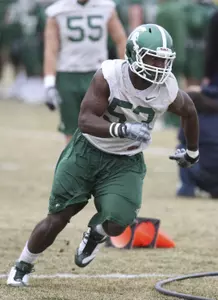 First-team All-Big Ten selection Greg Jones was the No. 1 player drafted for the second straight year at the MSU Spring Football Player Draft.