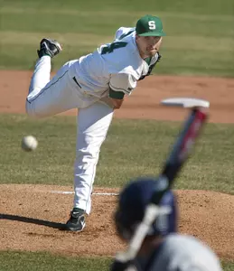 Senior Nolan Moody pitched the Spartans first no-hitter since March 28, 1993.