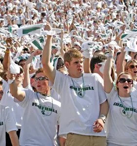 MSU students purchased nearly 14,000 football season admissions in 2008.