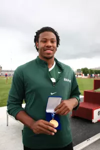 <i>Lonnie Pugh claimed his first Big Ten title, winning the discus.</i>