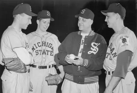 Bill Mansfield (left) was inducted into the Madison Sports Hall of Fame.