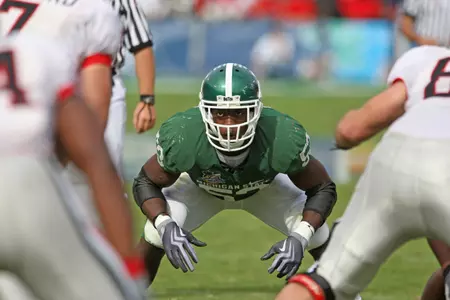 In 2008, Greg Jones ranked third in the Big Ten and 17th nationally in tackles, averaging 9.8 per game.