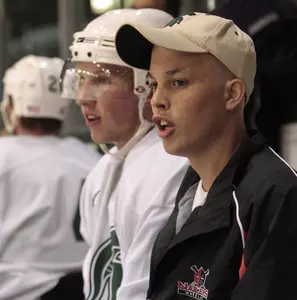 Justin Abdelkader and Brandon Gordon at the 2008 Pro Camp