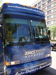 The Big Ten Network tour bus rolls into East Lansing this weekend.