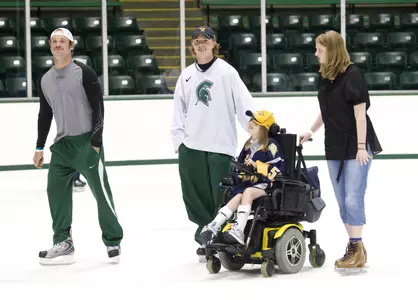 Tim Kennedy and Katie Frayer at Munn Arena for the Skate with the Pros event