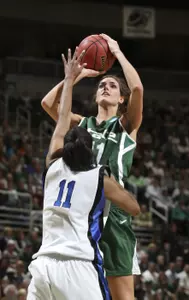 Senior Allyssa DeHaan and the Spartans are coming off a trip to the NCAA Sweet Sixteen last season.