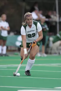 Chantae Miller scored the Spartans' lone goal in their overtime loss to Syracuse.