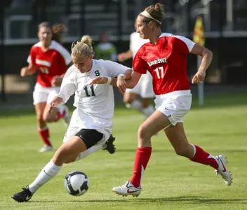 Laura Heyboer got her fifth goal of the season in Friday's win over Kent State.