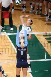 Junior Megan Schatzle led all all attackers with 16 kills against Cleveland State.
