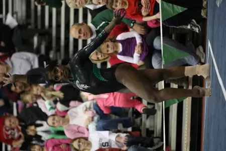 Shanthi Teike becomes the second student-athlete to ever be named Big Ten Freshman Gymnast of the Week.