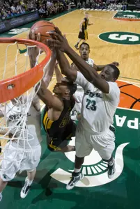 MSU had to battle down the stretch to defeat Iowa.