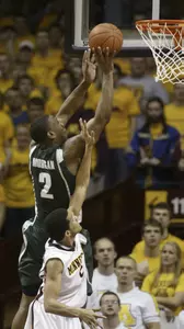 Raymar Morgan and the Spartans looks for another road win as they travel to Michigan.