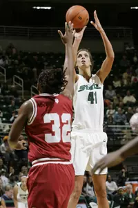 Alyssa DeHaan finished with 16 points and 12 rebounds for her second double-double of the season.