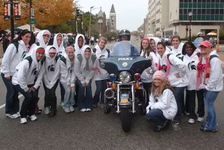 The Spartans participated in the annual Strides Against Breast Cancer walk in Lansing, Mich. last Saturday.