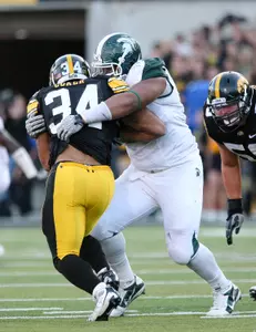 Jerel Worthy recorded a career-high five tackles against the Hawkeyes on Saturday.