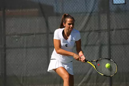 Sophomore Michaela Silesova recorded two singles victories for the Spartans.