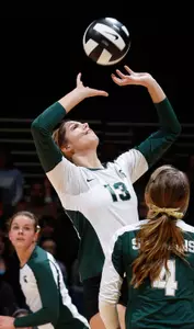 Natalie Emro and the Spartans welcome Indiana and Purdue this weekend inside Jenison Field House.
