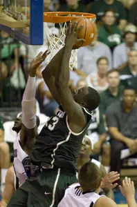 Draymond Green puts up a shot against Chaminade in Monday's win over the Silverswords.