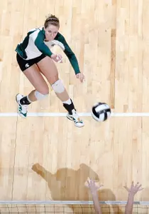 Jenilee Rathje became the 17th Spartan to tally 1,000 kills in a career with eight kills against Northwestern.