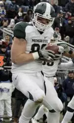 Charlie Gantt's 3-yard TD grab proved to be the game winner in MSU's 28-22 victory at Penn State.