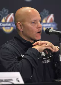 Spartan offensive coordinator Don Treadwell talks with the media at Thursday's press conference. (Photo by Dale G. Young/The Detroit News)