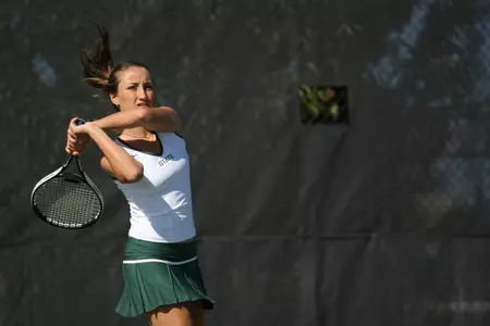 Freshman Nicole Herzog picked up wins in singles and doubles.