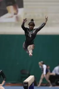 Freshman Shanthi Teike received her second Big Ten Freshman of the Week honors on Feb. 22.