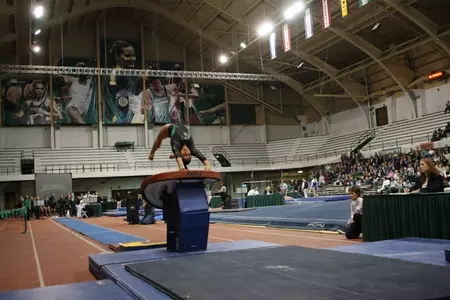 Senior Nicole Curler posted a career-best score of 9.925 on the vault against No. 1 Oklahoma.