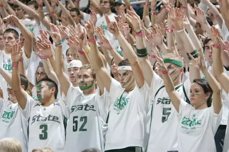 Fans are asked to White Out the Breslin Center on Tuesday night.