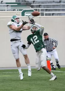 Keith Nichol had four receptions for 39 yards in the second spring scrimmage, including TD grabs of 15 and 7 yards from Kirk Cousins.