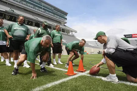 Adult men are invited to enroll in the fifth-annual Spartan Football Fantasy Camp, scheduled for June 15-16.