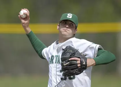 A.J. Achter went 7.2 innings on Friday and struck out six.