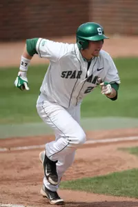 Jeff Holm leads the Prospect League in batting with a .377 average.