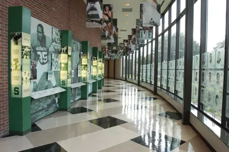 The MSU Athletics Hall of Fame is located inside the Smith Academic Center.